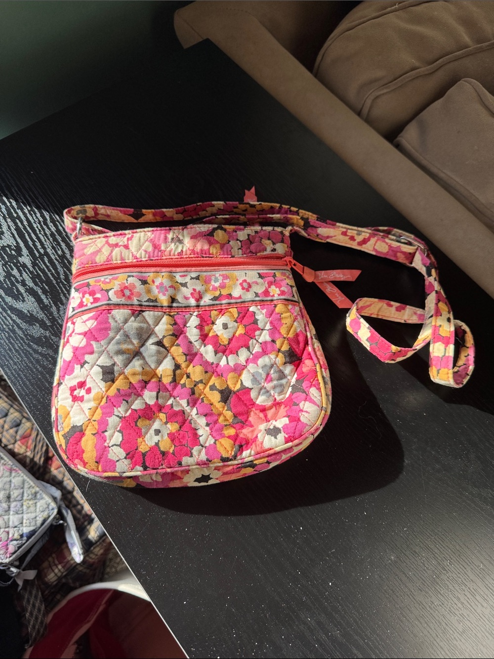 Vera Bradley Bright Pink Floral Quilted Crossbody